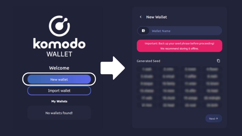 Komodo wallet guide image