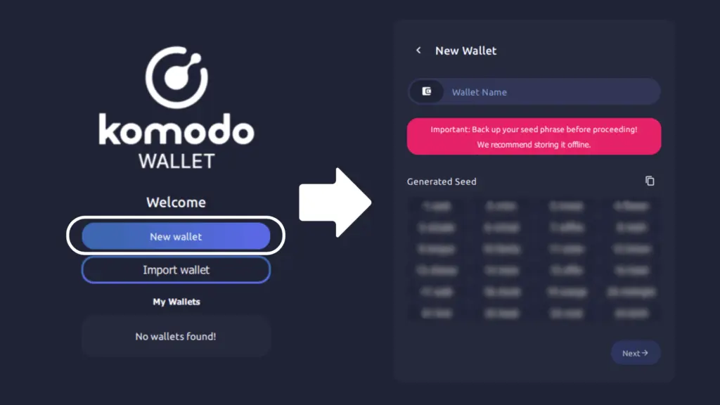 Komodo wallet guide image