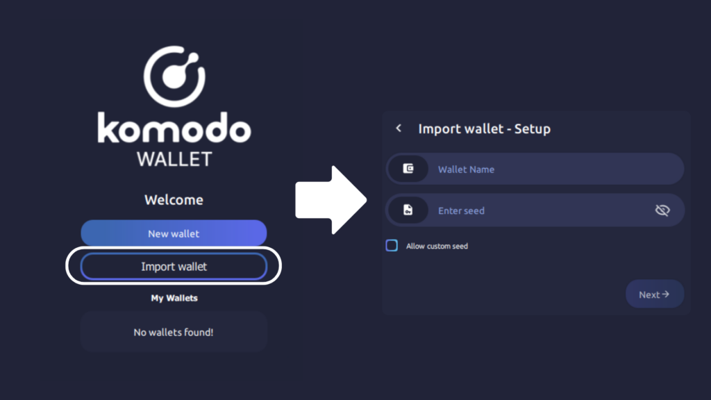 Komodo wallet guide image