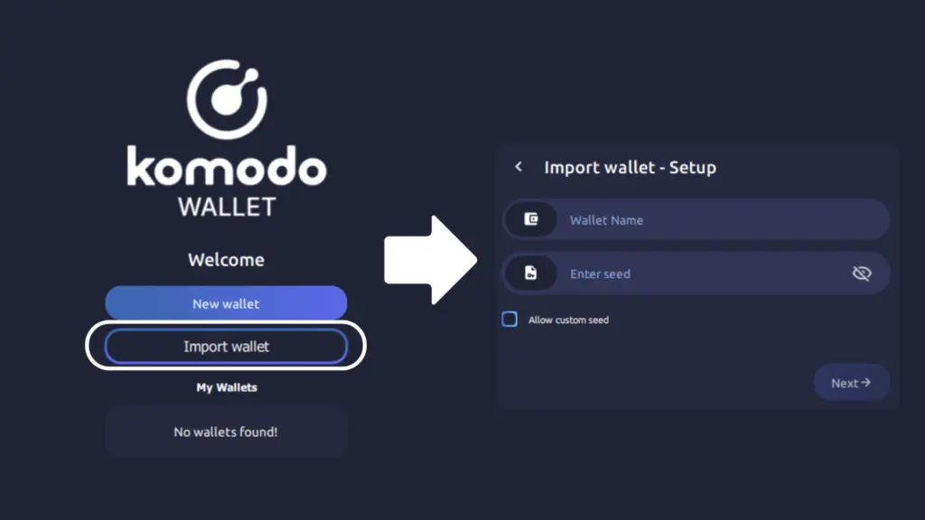 Komodo wallet guide image