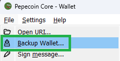 Pepecoin Core wallet guide image