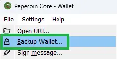 Pepecoin Core wallet guide image