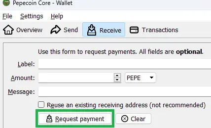 Pepecoin Core wallet guide image