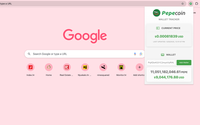 Price & Wallet tracker