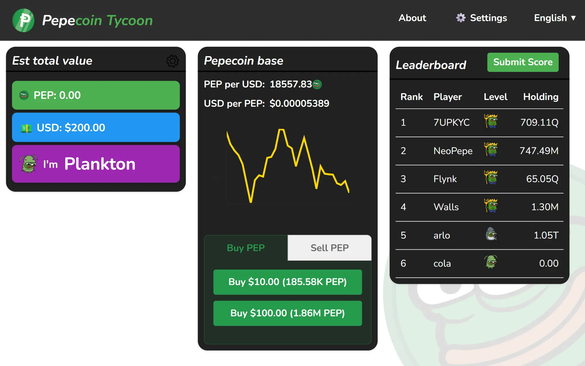 Pepecoin Tycoon